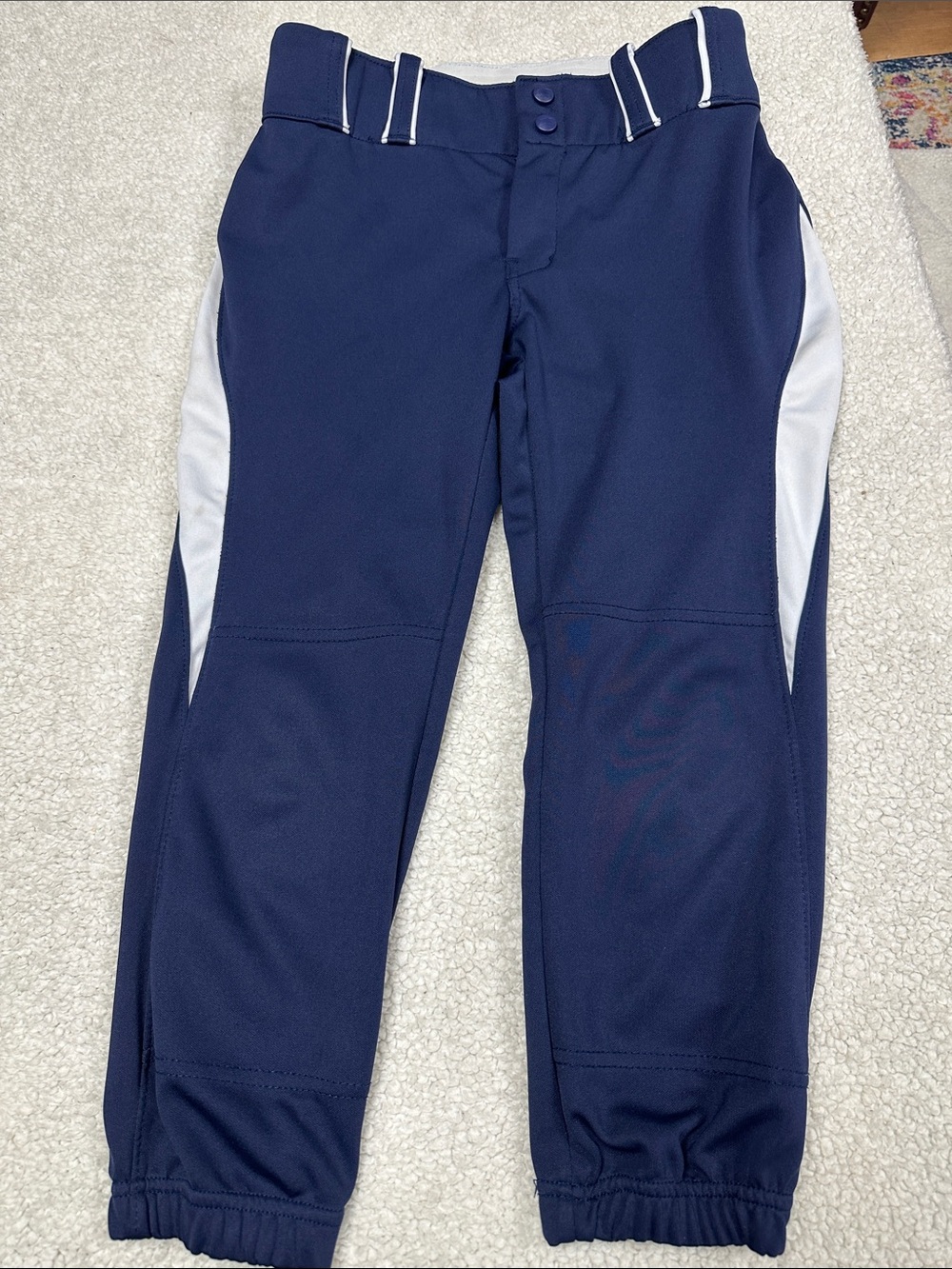 Champro Girls Fastpitch Softball Pants , Navy & White, XL Like New